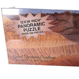 Vintage Impact Panoramic Puzzle Grand Staircase Escalante 12x36 in 500+ Pieces